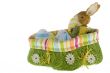 Easter bunny in the nest with eggs