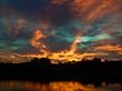 flame-coloured morning clouds