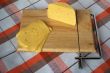 portion cheese on a wooden desk