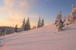 Skiier at Sunset
