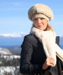 Blond girl in winter
