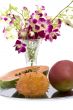 Papaya, Mango, Kiwano, Orchid