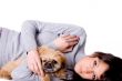 Hugging with the puppy