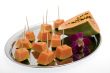 Papaya on a silver tray