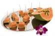 Papaya on a silver tray