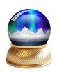 Snow globe with clipping path