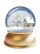 3D render of snow globe with clipping path