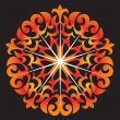 Orange snowflake 3