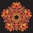 Orange snowflake 4