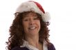 Happy woman with christmas hat