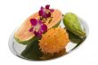 Papaya, prickly pear, Kiwano, Orchid