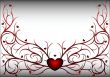Red pattern with hearts 2