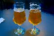 two glasses of beer