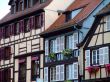 Half-timbered of houses facades in Alsace - Obernai