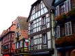 Half timbered of houses facades in Alsace - Obernai