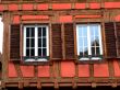 Windows of typical half timbered house in Alsace