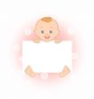 Happy baby with clipboard