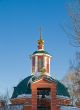 Orthodox church in Russia. Winter day.