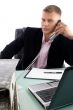 businessman busy on phone