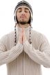 young handsome male praying