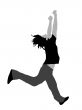 man jumping for joy