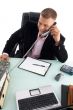 employee busy on phone