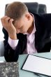stessed adult businessman