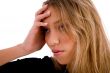 portrait of stressed young woman