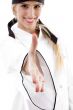 front view of smiling chef offering handshake