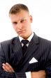 businessman with folded hands