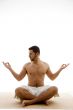 front view of man in yoga pose