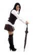 female posing holding an umbrella