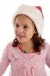 smiling girl with christmas hat
