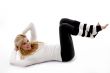 side pose of woman doing workout