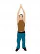 man stretching his arms
