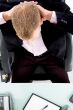 high angle view of businessman