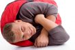 man in sleeping bag lying