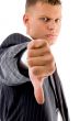 businessman with thumbs down