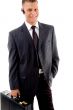 portrait of businessman standing with briefcase