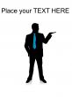 businessman holding something with hand  gesture