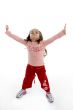girl stretching her arms