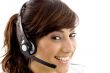 happy female customer care executive
