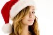 cute young girl celebrating christmas