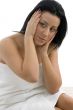 front view of female posing in towel