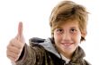 front view of cheer kid with thumbs up