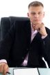 portrait of young manager