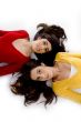high angle view of laying friends