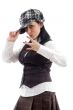 young woman in cap