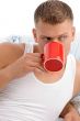 male enjoying coffee