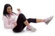 side view of exercising woman